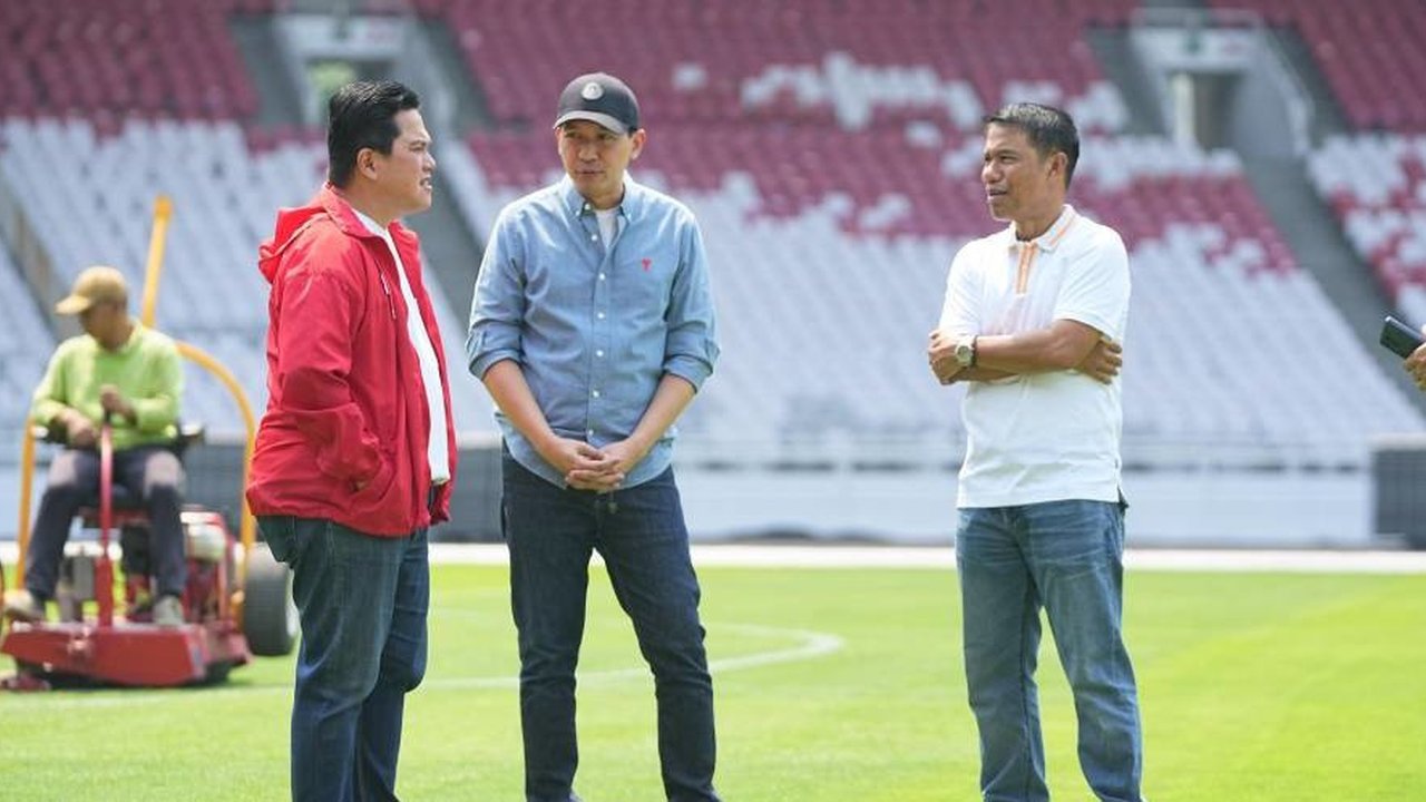 Erick Thohir Temui Shin Tae-yong dan Sumardji Sebelum Lawan Australia: Insyaallah Timnas Indonesia Bisa Main Maksimal dan Berikan yang Terbaik