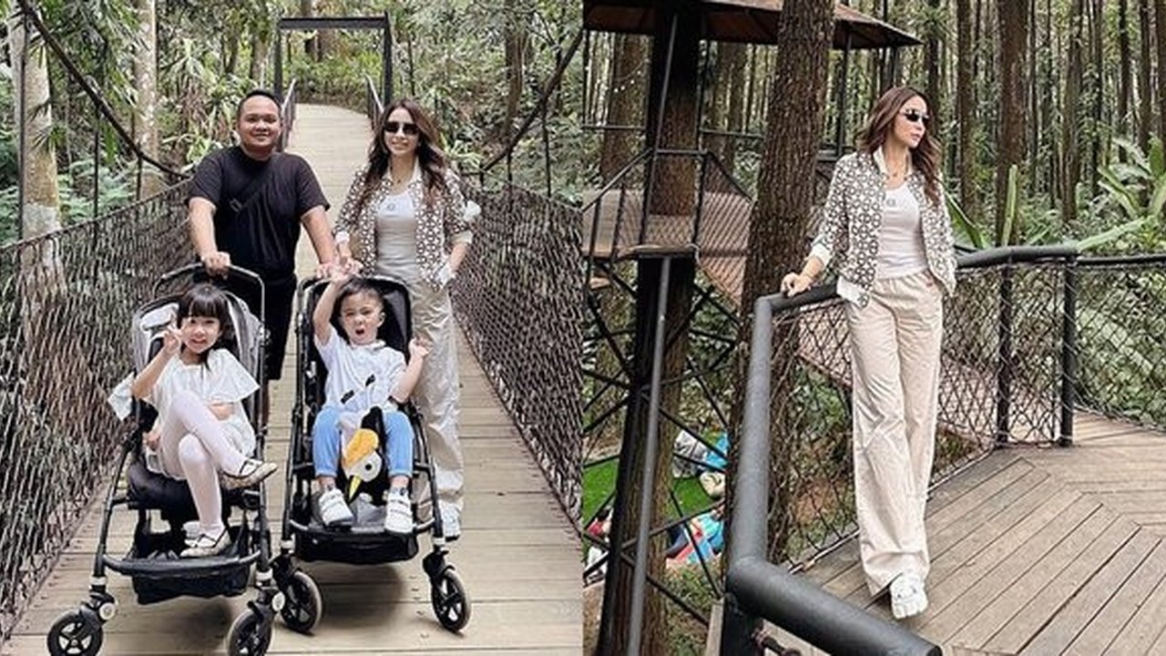 Potret Momo Geisha Liburan ke Taman Safari Bareng Keluarga, Ajak Juga Sang Ibu yang Duduk di Kursi Roda