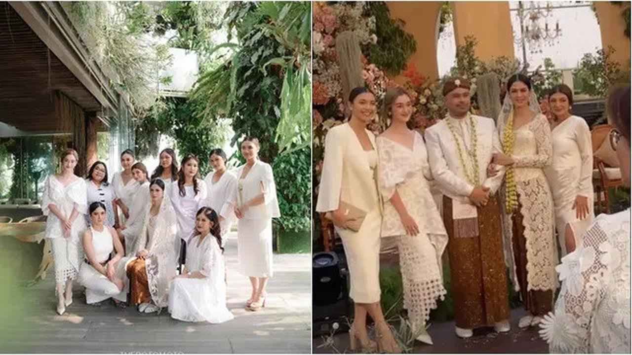 Potret bridesmaid di pernikahan Hana Saraswati. (sumber: Instagram/hanahaho/sarahkeihl)