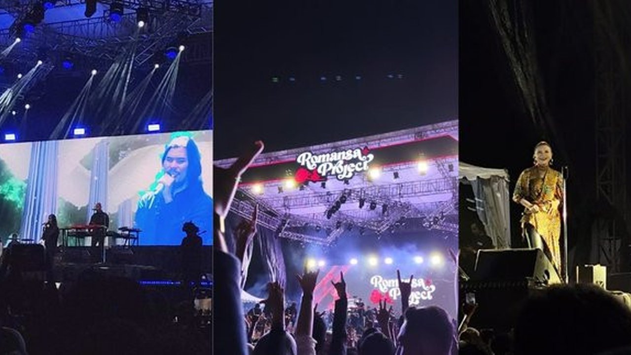 Rossa dan Dewa 19 Ajak Penonton Malang Nostalgia ke Era 90-an di Konser Romansa Project 2024