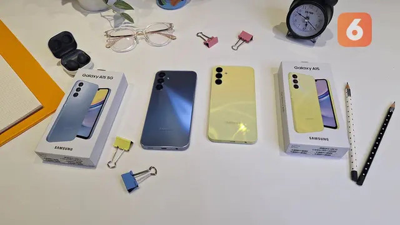Samsung Galaxy A15 dan Galaxy A15 5G. Giovani Dio Prasasti/Liputan6.com
