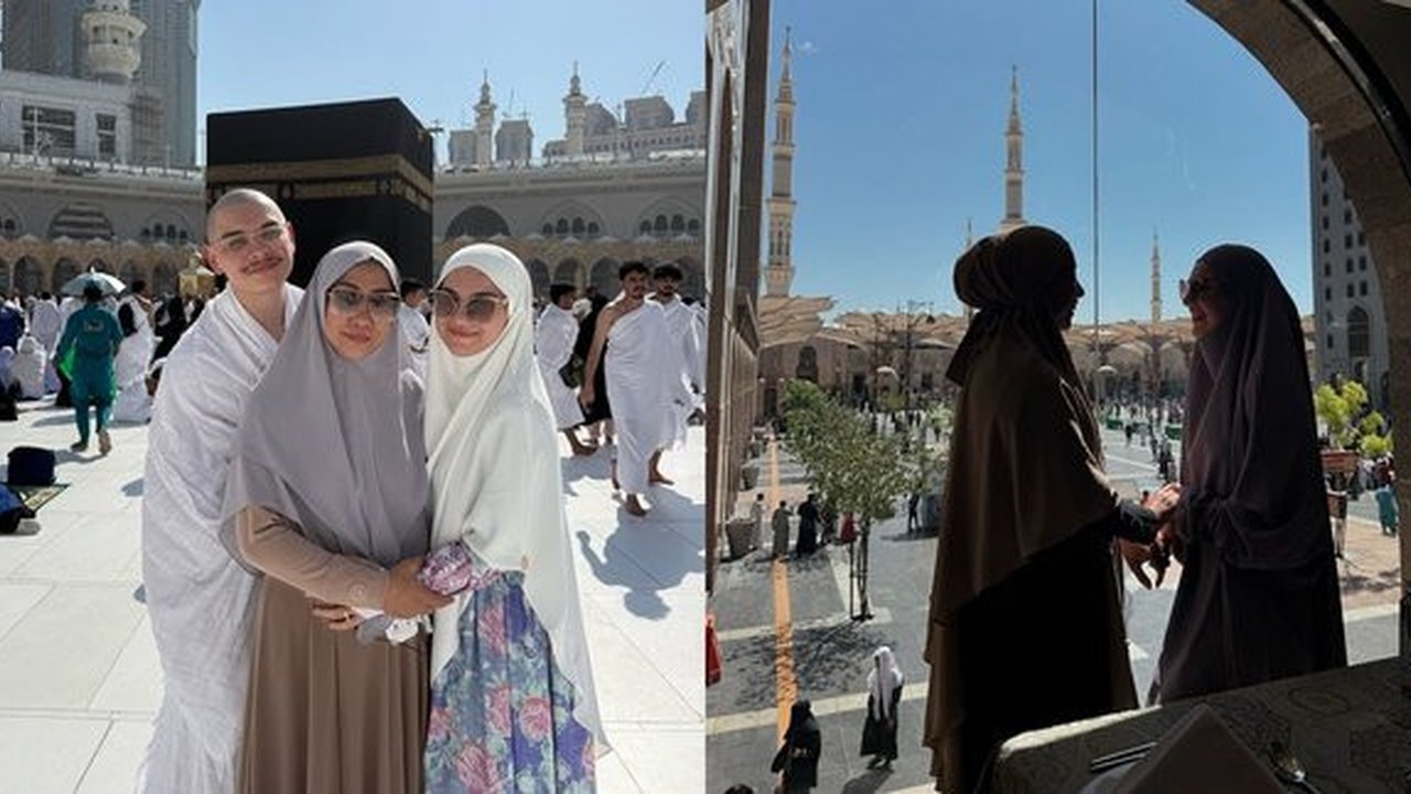 Potret Irish Bella Umrah Bareng Keluarga, Rambut Sang Adik Dicukur Plontos