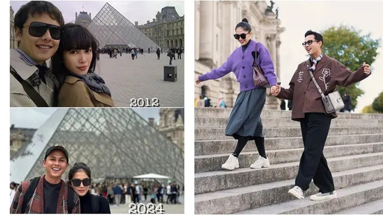 Potret Ussy Sulistiawaty dan Andhika Pratama liburan berdua di Eropa. (sumber: Instagram/