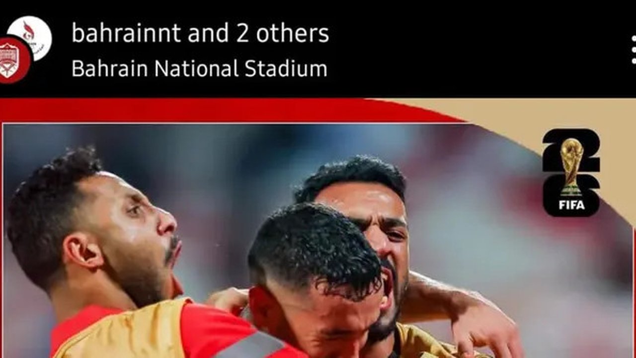 Akun Instagram Timnas Bahrain, mengunggah momen full time laga melawan Timnas Indonesia, Kamis (10/10/2024). Namun, bukannya menulis gol di menit kesembilan injury tima babak kedua, mereka ma