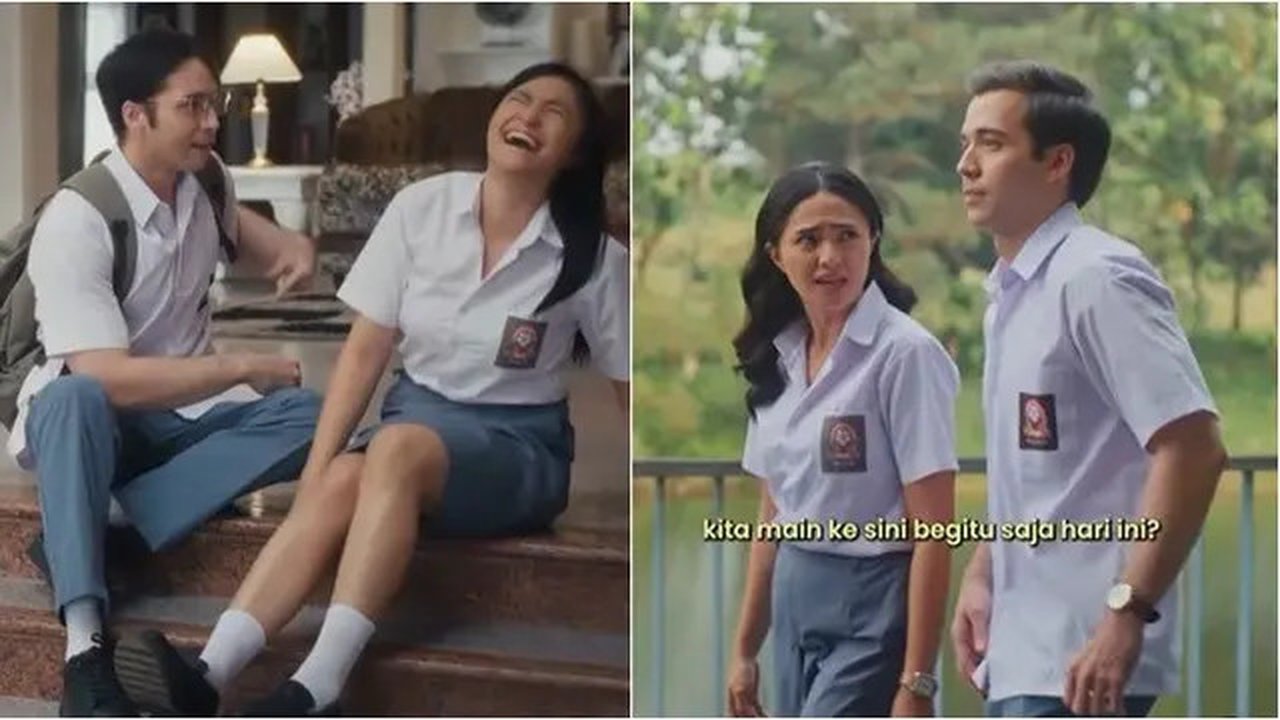 Potret Marshanda dan Stefan William pakai seragam SMA di series terbaru. (sumber: Instagram/stefannwilliam/wetvindonesia)