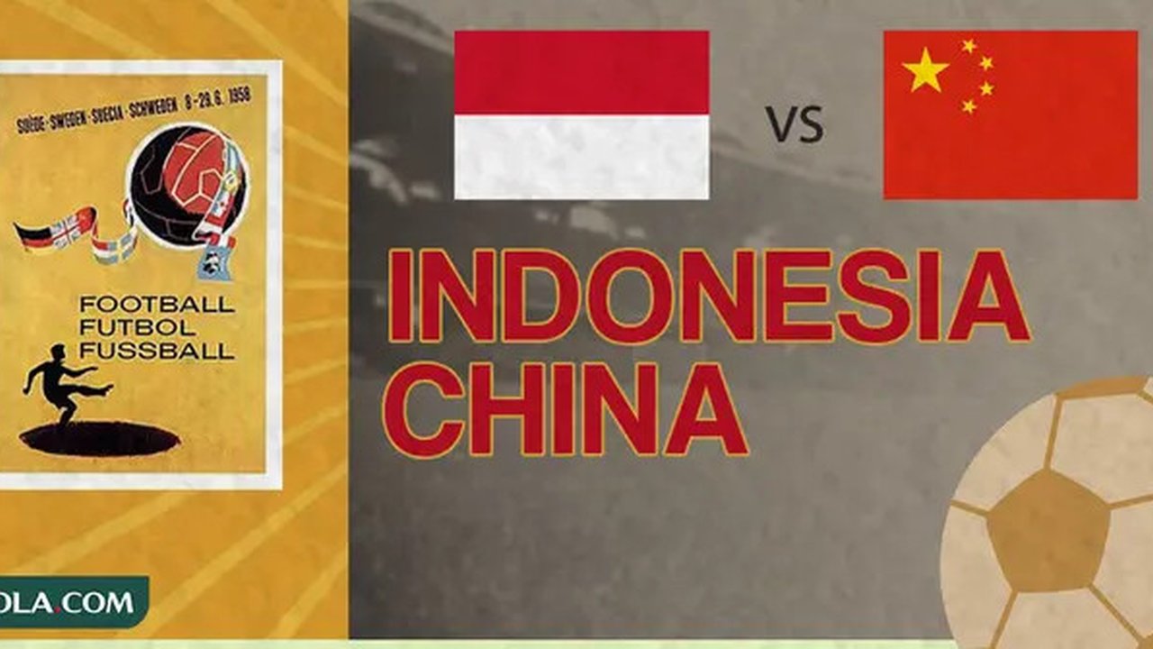 Duel Klasik Indonesia Vs China di Kualifikasi Piala Dunia 1958 (Bola.com/Adreanus Titus)
