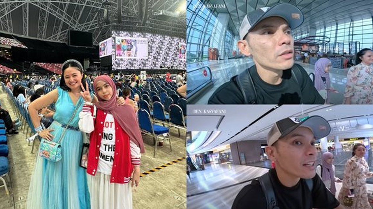 Momen Marshanda dan Ben Kasyafani Bersama, Temani sang Anak Nonton Konser di Singapura