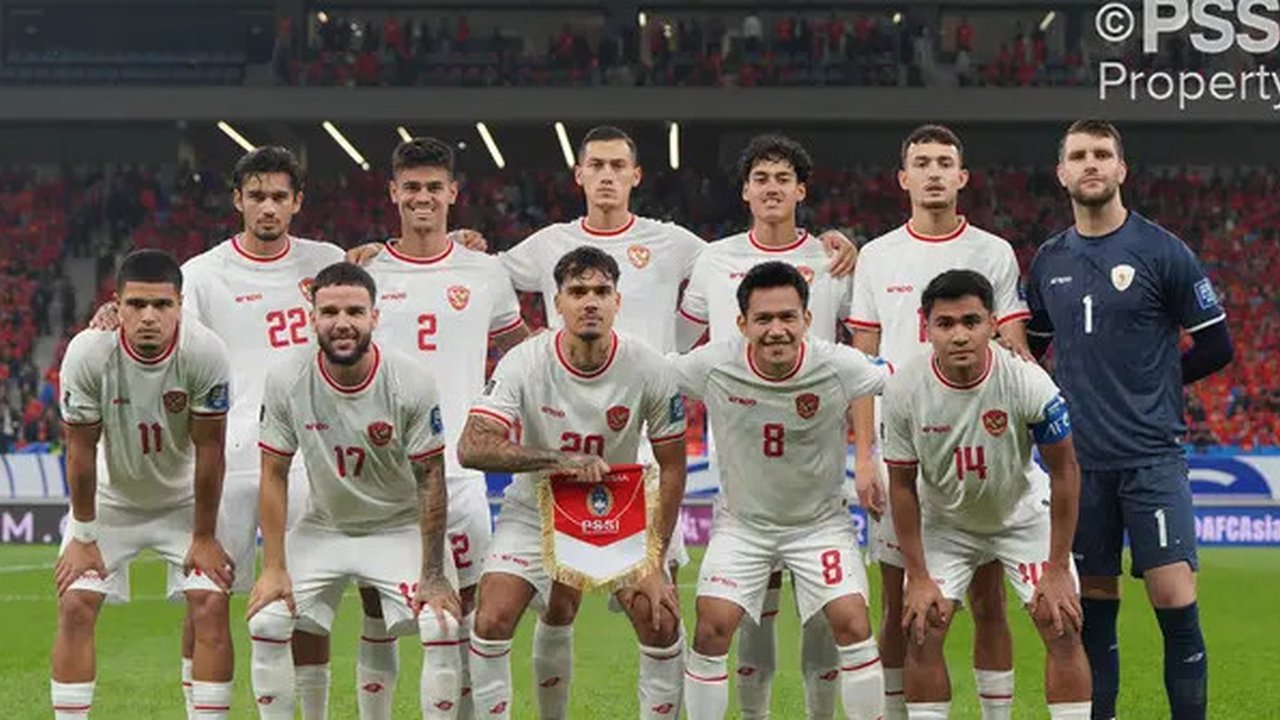 Starting XI Timnas Indonesia saat laga lanjutan putaran ketiga Grup C Kualifikasi Piala Dunia 2026 melawan China di Qingdao Youth Stadium, Qingdao, China, Selasa (15/10/2024). (Dok. PSSI)