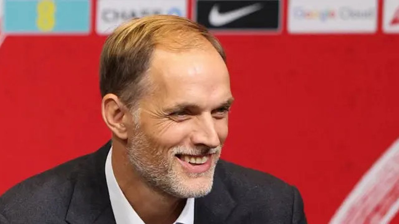 Pelatih timnas sepak bola pria Inggris yang baru saja ditunjuk, Thomas Tuchel dari Jerman, berbicara dalam sebuah konferensi pers di stadion Wembley, di London, pada 16 Oktober 2024. (Adri