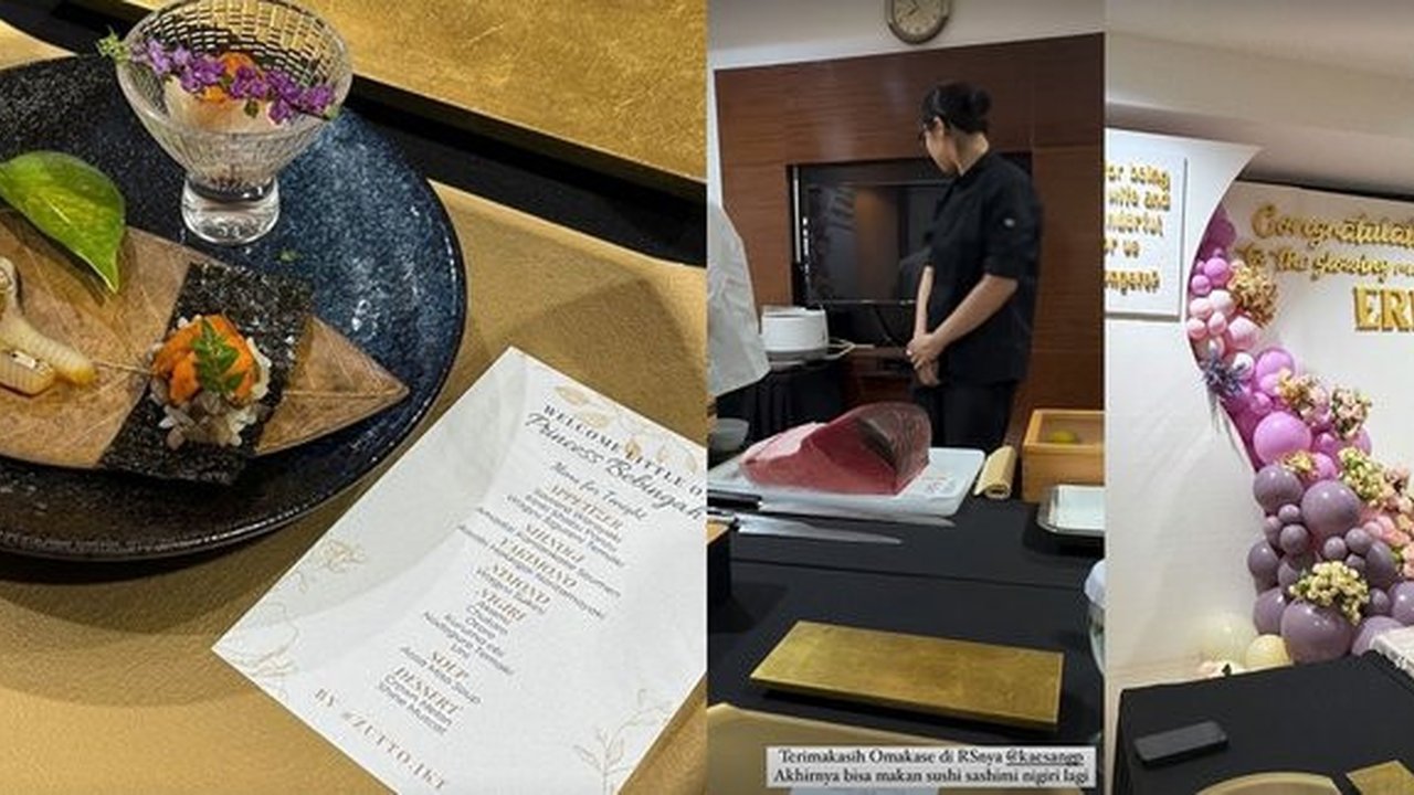 Dari unggahan Erina, menu yang disajikan oleh sang chef ada 15 macam. Yang terdiri dari 3 menu pembuka, tiga menu utama, enam nigiri, satu sup dan dua menu penutup. Salah satu menu Nigiri yang disajikan kepada Erina memakai bahan Uni, dan Zutto memakai uni auction grade dari Hokkaido yang sangat berkualitas.
