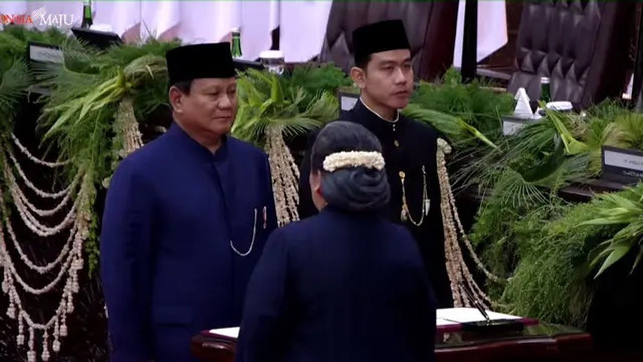 Prabowo Subianto dan Gibran Rakabuming Raka resmi menjadi Presiden dan Wakil Presiden Periode 2024-2029. (Tim News).