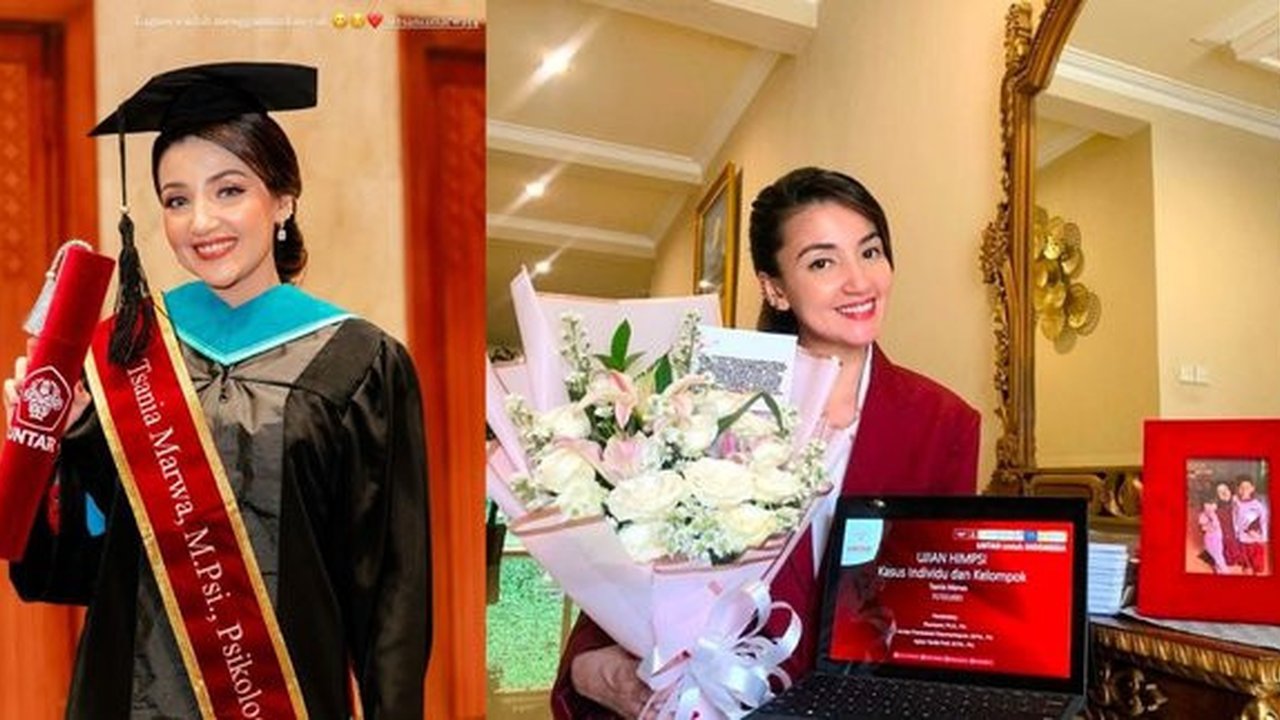 6 Potret Menawan Tsania Marwa Saat Wisuda S2 Psikologi, Penuh Perjuangan - Raih Predikat Cumlaude