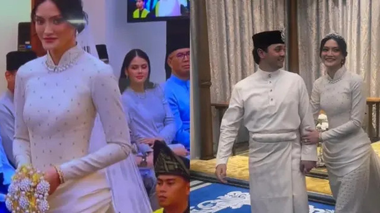 Resmi dinikahi Pangeran Malaysia, intip penampilan anggun Tengku Natasya, anak artis senior Enny Beatrice dibalut baju kurung karya Hian Tjen di momen pernikahannya.