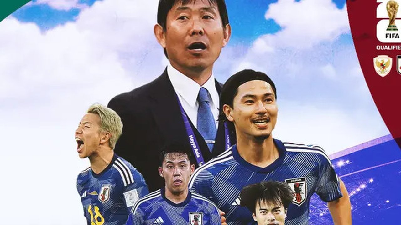 Kualifikasi Piala Dunia 2026 Zona Asia - Ilustrasi Pelatih Haijme Moriyasu dengan pemain Timnas Jepang (Bola.com/Adreanus Titus)