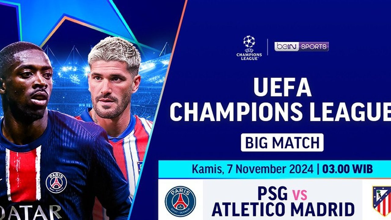 Live Streaming Liga Champions: PSG vs Atletico Madrid di Vidio Pekan Ini