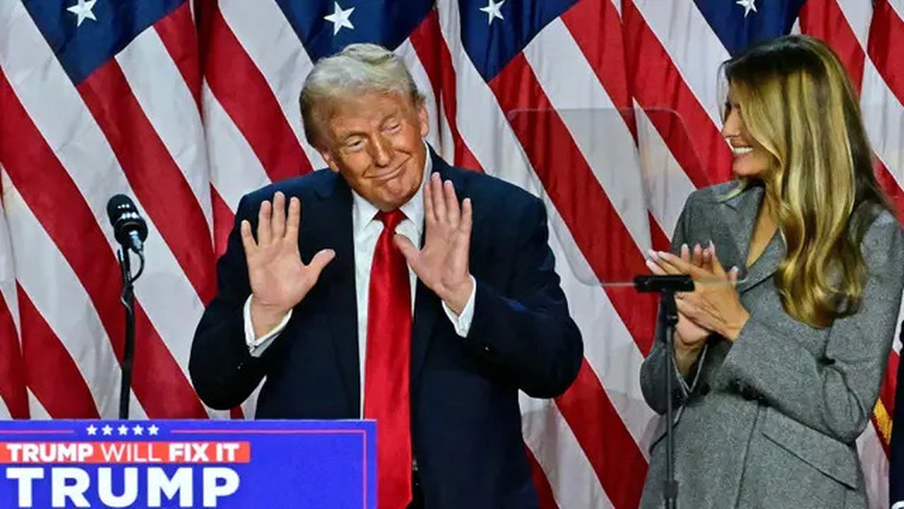 Usai mendapat 277 suara elektoral, Donald Trump diprediksi memenangi Pilpres AS dan menjadi Presiden ke-47 Amerika Serikat. (Jim WATSON/AFP)