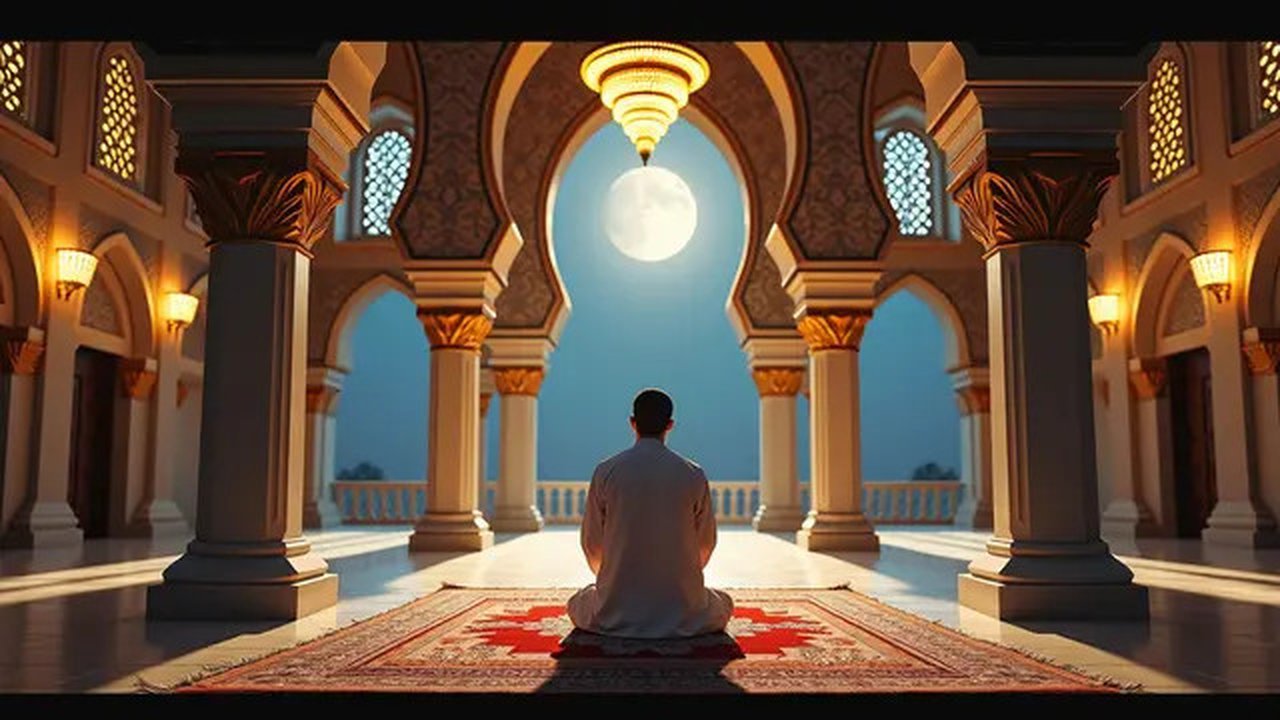 cara sholat tahajud yang benar Ilustrasi dibuat Stable Diffusion