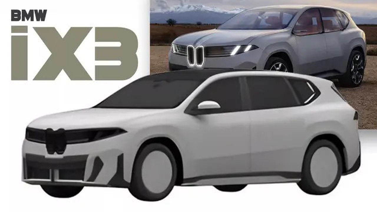 Bocoran tampilan desain BMW iX3 yang terungkap lewat gambar paten. (Carscoops / Rendy Yansah)
