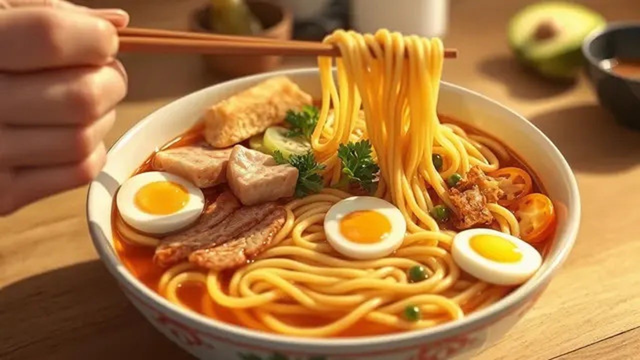 Siapa yang bisa menolak kelezatan mie instan? Namun, kamu harus tahu bahwa ada bahaya tersembunyi di balik mi instan jika dimakan setiap hari. Penting untuk mulai membatasi konsumsinya! (Ilus