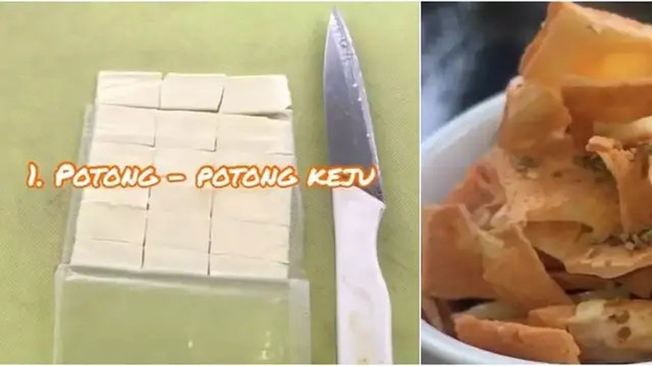 Cara Membuat Keripik Keju Enak dan Garing Tanpa Tepung (sumber: TikTok/@makandirumahajaaa)
