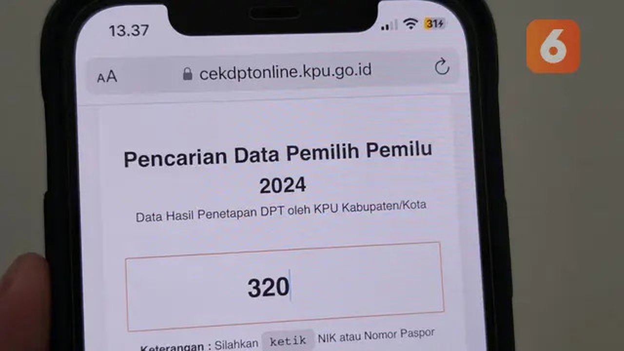 Link untuk mengecek DPT online 2024 (Liputan6.com/ Agustin Setyo Wardani)