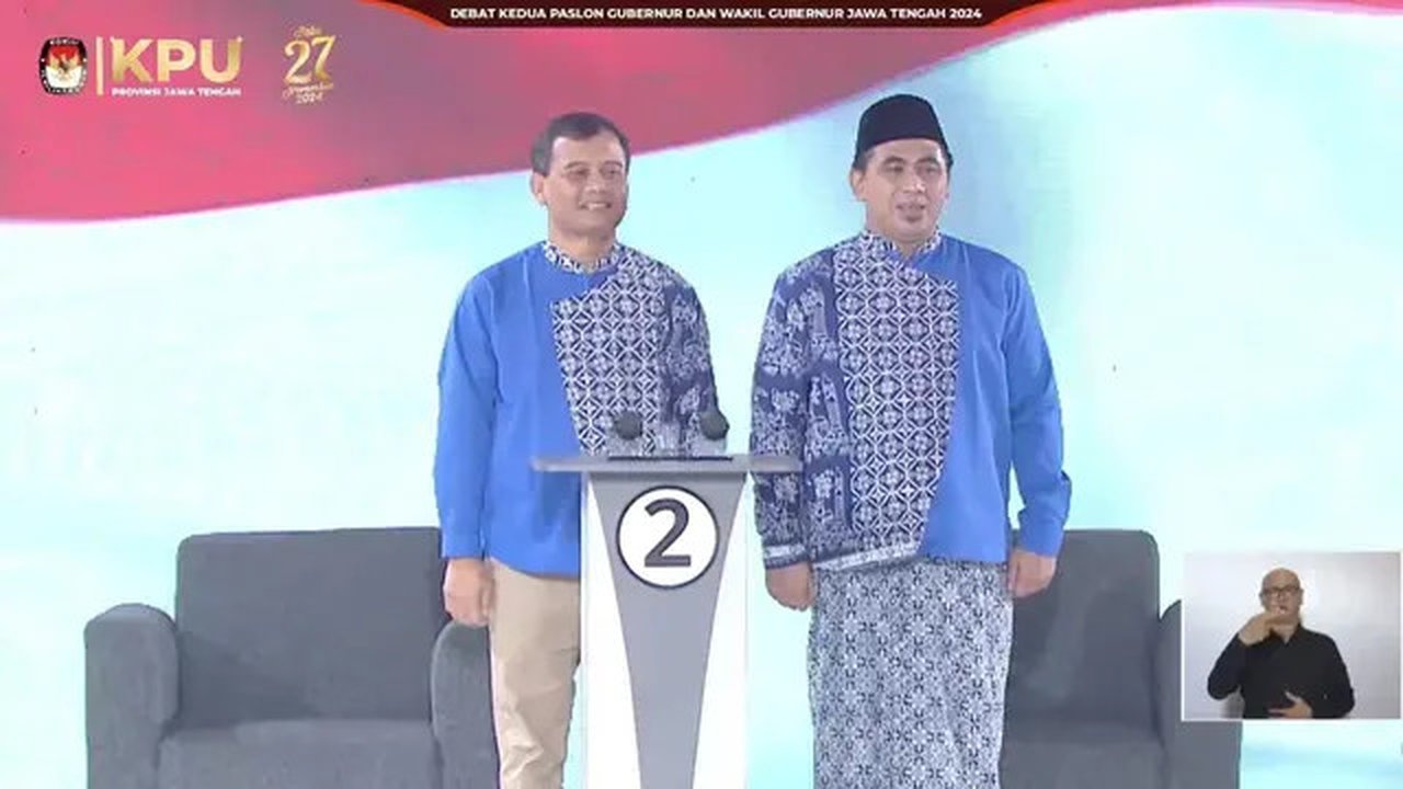 Pasangan calon gubernur dan wakil gubernur Jawa Tengah, Ahmad Luthfi-Taj Yasin.