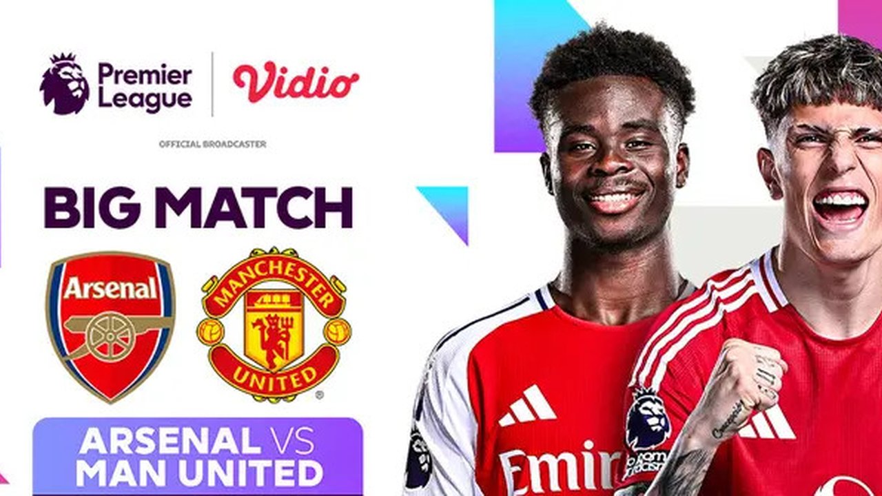Jadwal big match Liga Inggris: Arsenal vs Manchester United pada matchweek 14 di Vidio. (sum. doc. vidio.com)