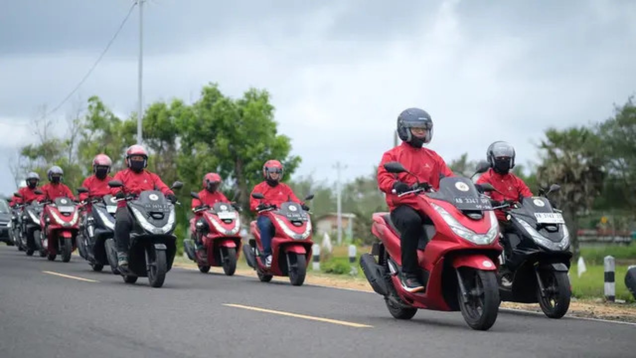 Touring Honda PCX 160 warnai Honda Bikers Day 2024 di Klaten, Jawa tengah. (ist)