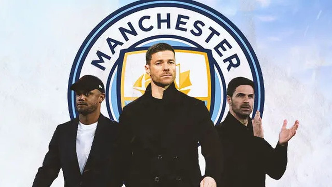 Manchester City - Vincent Kompany, Xabi Alonso, Mikel Arteta (Bola.com/Adreanus Titus)