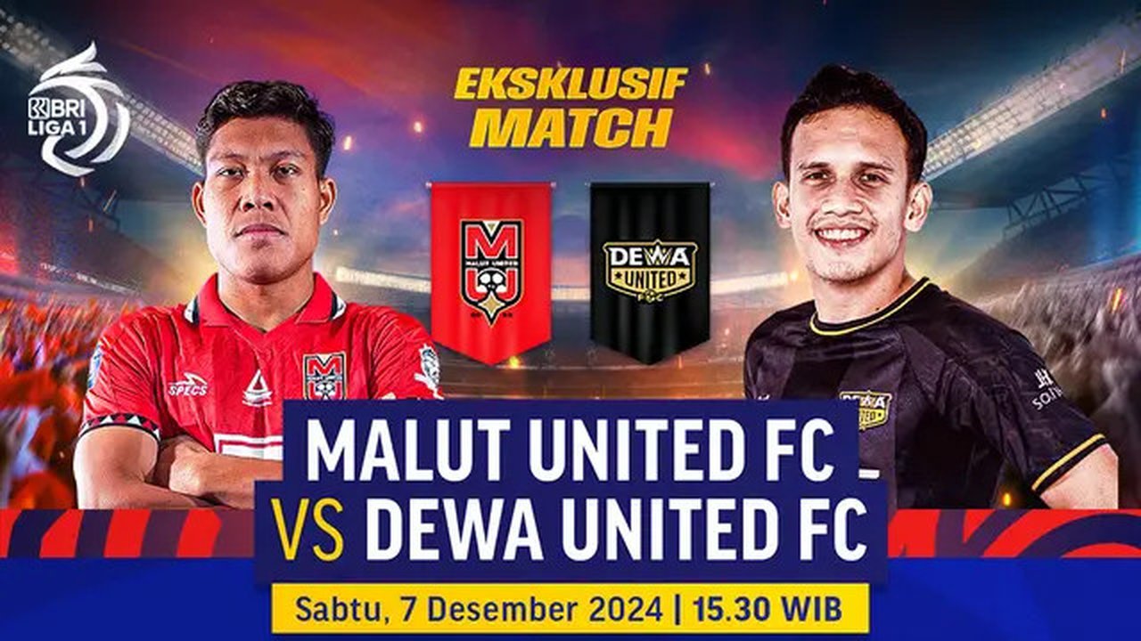 Pertandingan eksklusif BRI Liga 1 antara Malut United FC vs Dewa United FC di Vidio. (sum. doc. vidio.com)