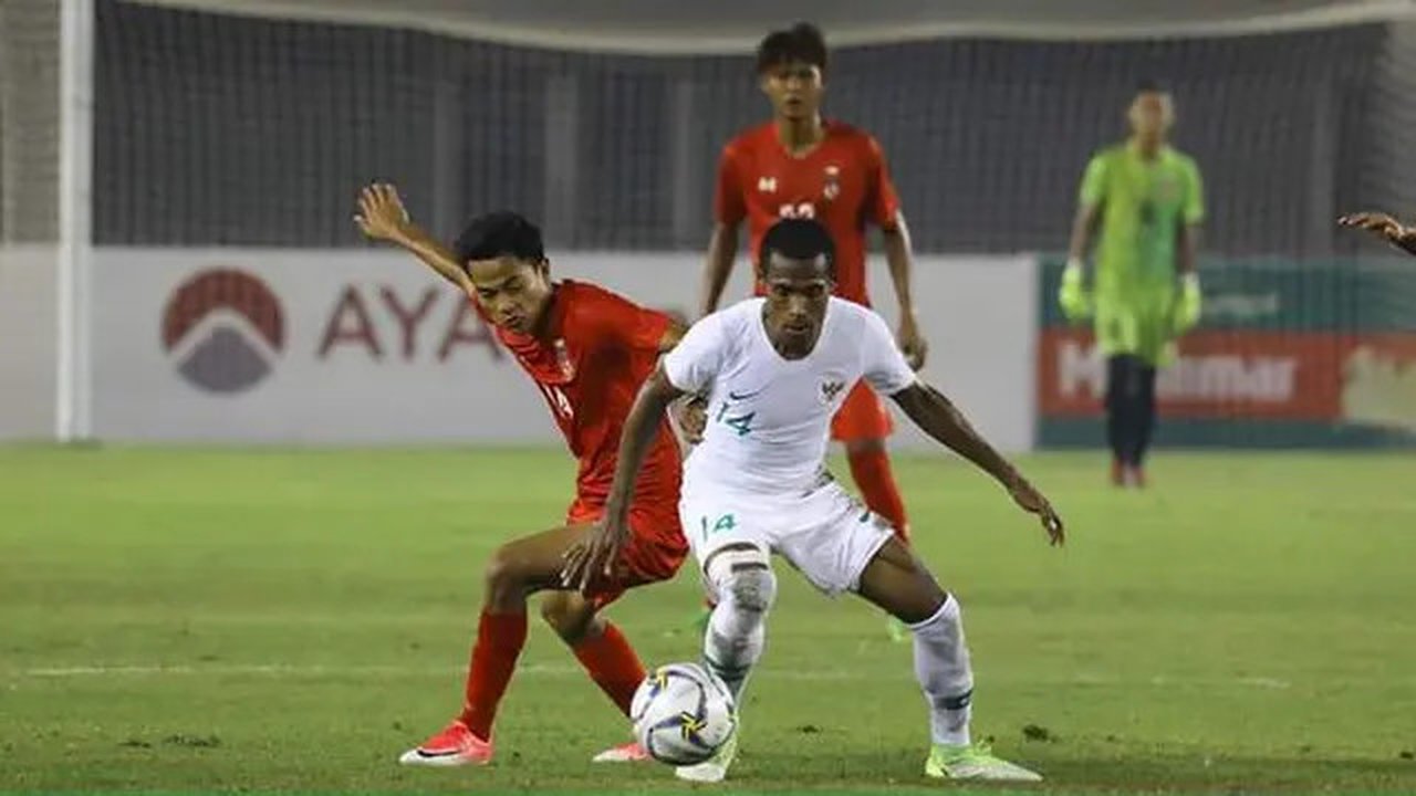 Pemain Timnas Indonesia, Ruben Sanadi, saat melakoni laga uji coba internasional kontra Myanmar di Stadion Mandalathiri, Mandalay, Myanmar, Senin (25/3/2019). Timnas Indonesia menang 2-0 dala
