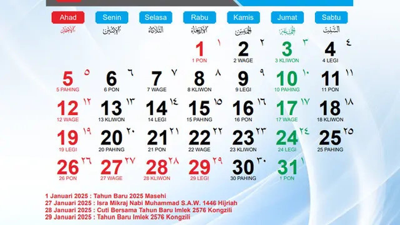 Kalender 2025