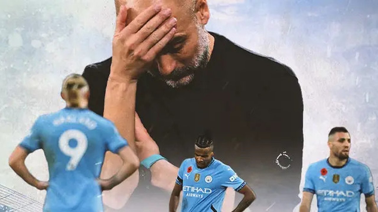 Manchester City - Ilustrasi Pep Guardiola dan Pemain Man City (Bola.com/Adreanus Titus)