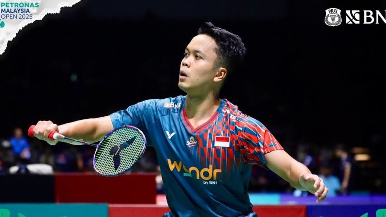 Hasil Malaysia Open 2025: Kalahkan Lee Chia Hao, Anthony Ginting Lolos ke 16 Besar