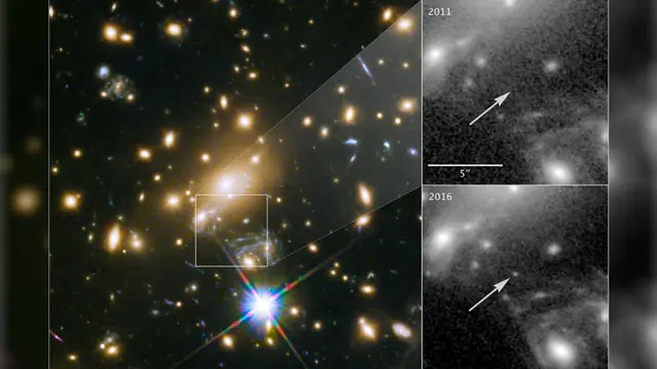 Icarus, bintang terjauh yang pernah tertangkap ilmuwan (P. Kelly/University of Minnesota/NASA/ESA)