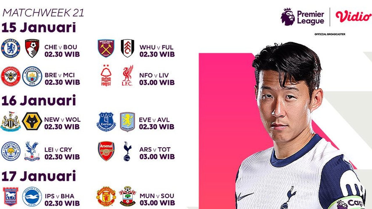 Link Live Streaming Big Match Liga Inggris: Arsenal vs Tottenham di Vidio