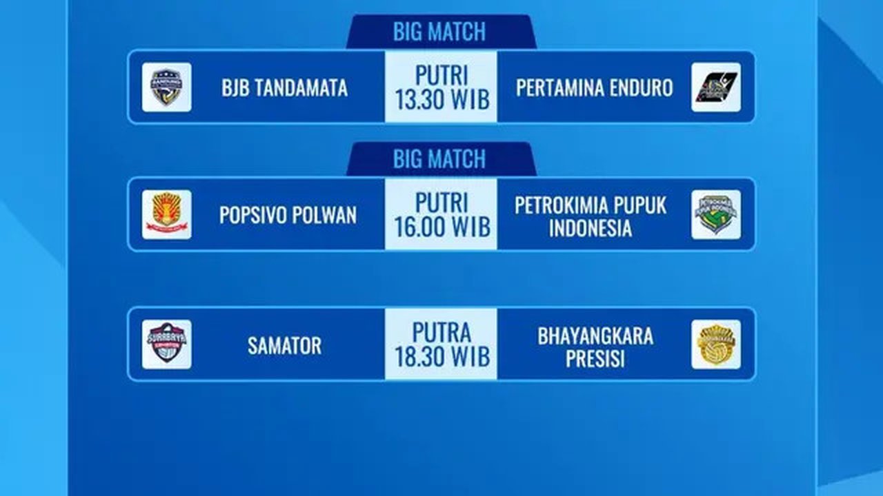 Jadwal PLN Mobile Proliga 2025