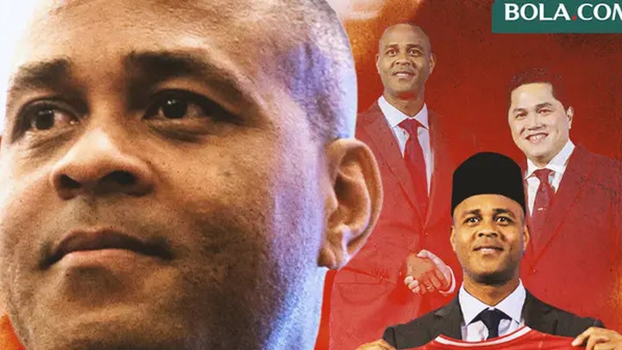 Timnas Indonesia - Ilustrasi Patrick Kluivert Pas Perkenalan (Bola.com/Adreanus Titus)