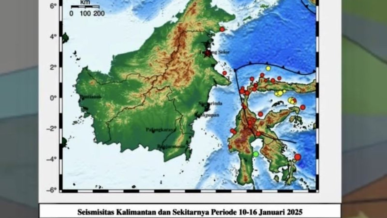 BMKG mencatat Kalimantan diguncang tiga gempa bumi tektonik dalam sepekan, dengan kekuatan magnitudo 2,6 hingga 3,5, yang dirasakan di beberapa wilayah Kalimantan Utara dan Timur.