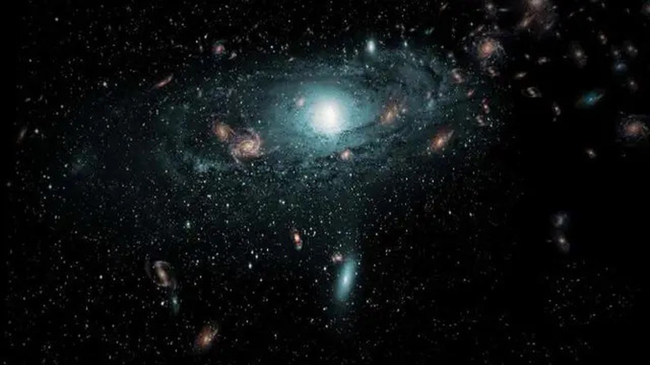 Ilustrasi galaksi yang baru ditemukan di balik Bima Sakti (sumber: phys.org/ICRAR)