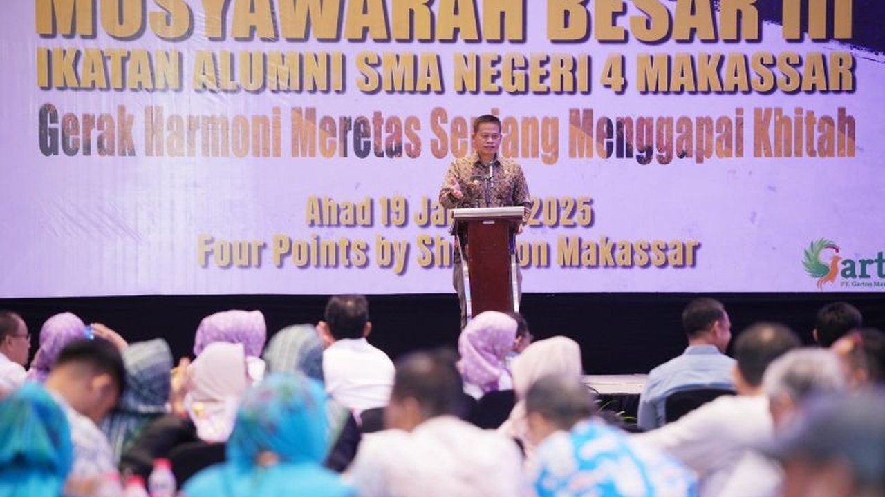 Penjabat Gubernur Sulawesi Selatan, Fadjry Djufry, memberikan dukungan penuh terhadap Musyawarah Besar (Mubes) III Ikatan Alumni (IKA) SMA Negeri 4 Makassar yang digelar Minggu lalu, mengapresiasi peran alumni dan ketua umum IKA dalam menghidupkan silatur