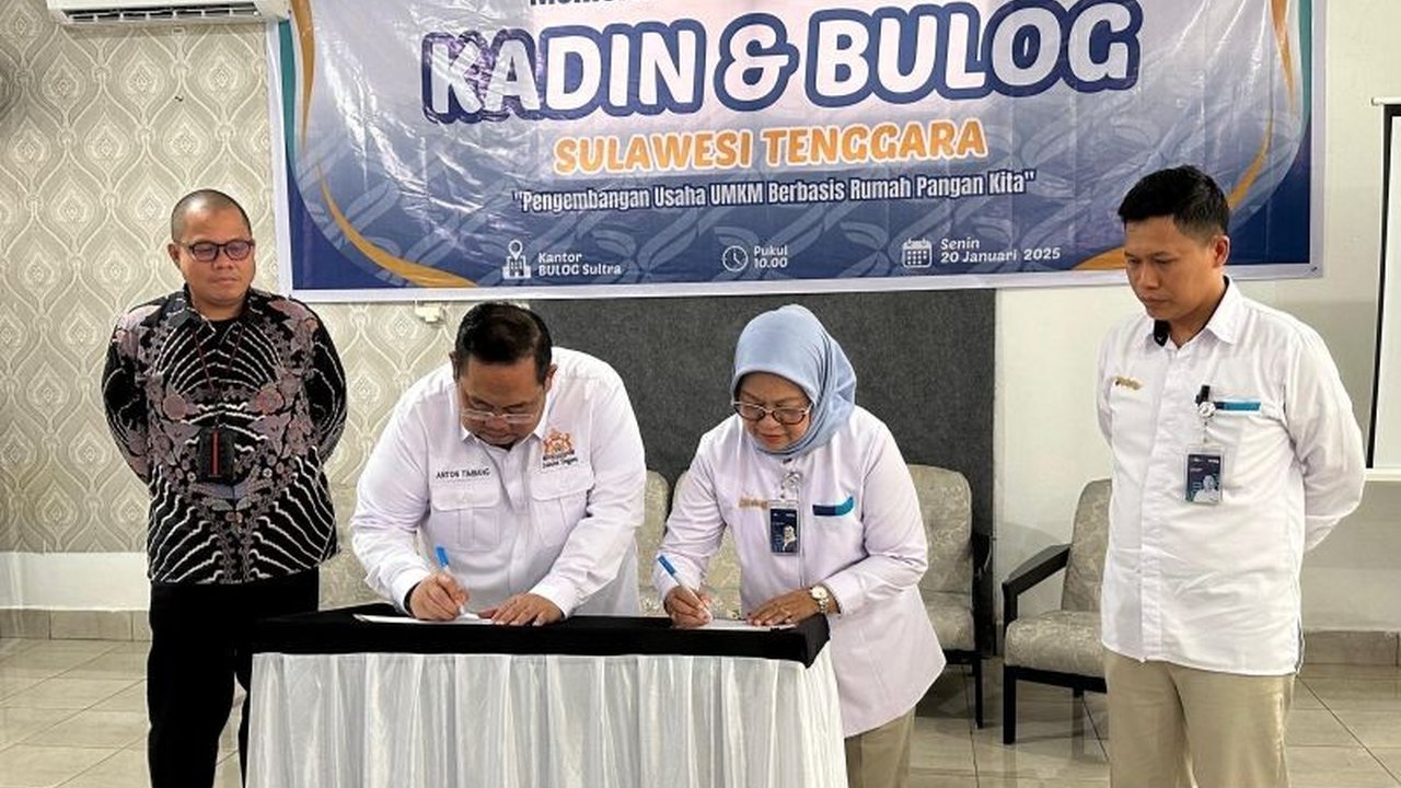 Kadin dan Bulog Sulawesi Tenggara berkolaborasi mengembangkan UMKM berbasis Rumah Pangan Kita (RPK) untuk meningkatkan kelas UMKM dan ketahanan pangan daerah melalui pembinaan, pemasaran, dan permodalan.