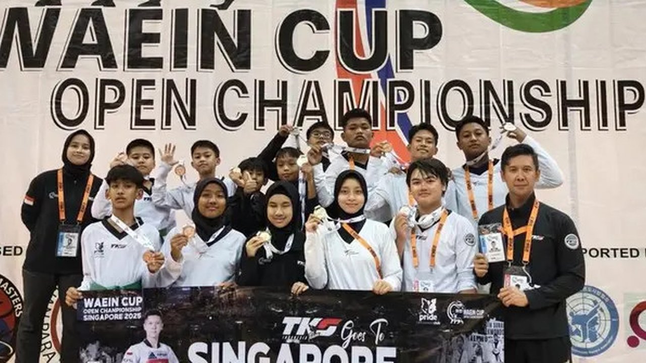 Tim taekwondo Indonesia yang tergabung dalam TKS Team Indonesia berhasil menyabet 13 medali dalam Kejuaraan Waein Cup Open International Taekwondo Championship 2025 di Singapura, 17-20 Januar