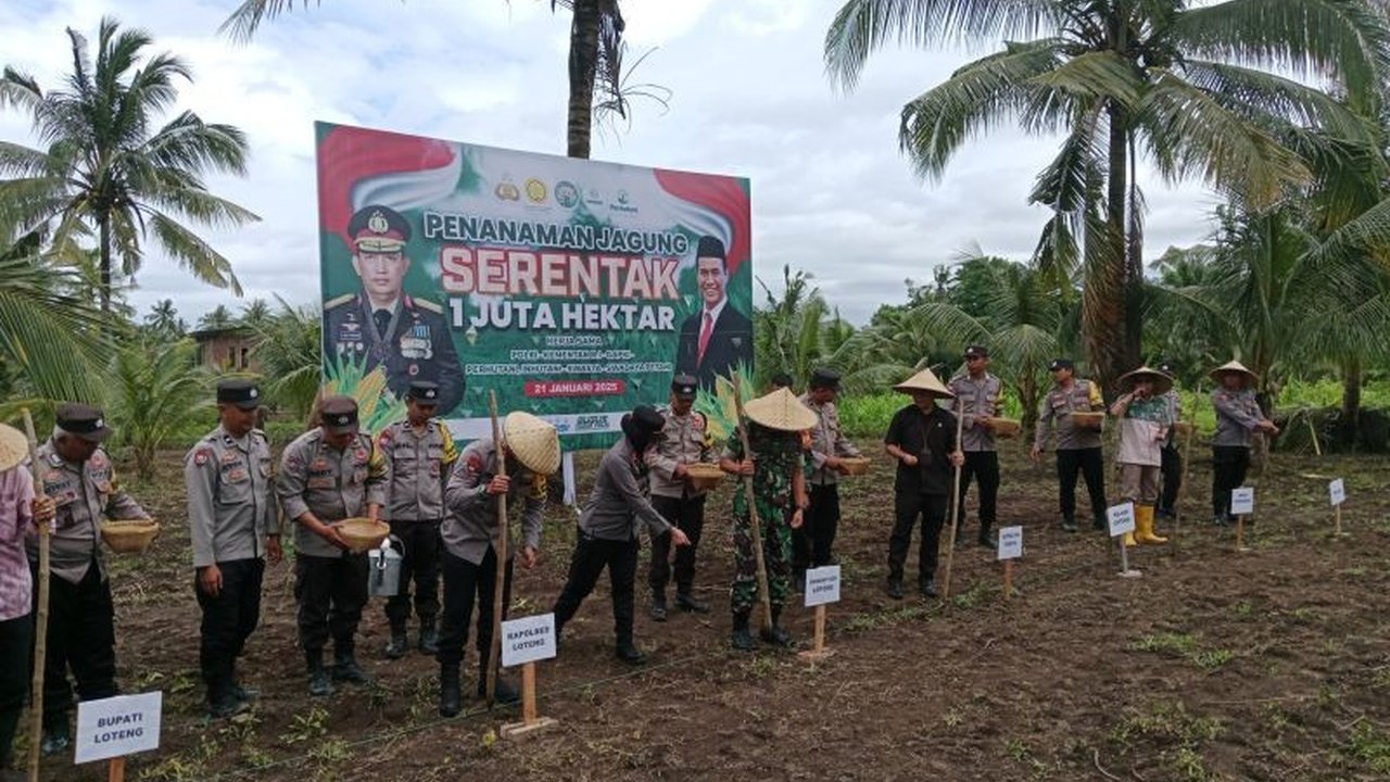 Polres Lombok Tengah, Kodim 1620, dan Pemda Lombok Tengah berkolaborasi dalam gerakan penanaman satu juta jagung untuk mendukung ketahanan pangan nasional, menjaga stabilitas harga, dan meningkatkan kesejahteraan masyarakat.