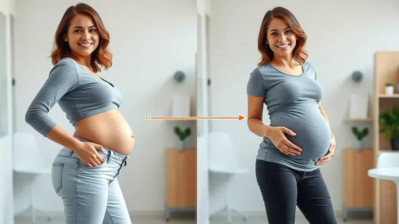 perbedaan perut buncit dan hamil Ilustrasi dibuat AI