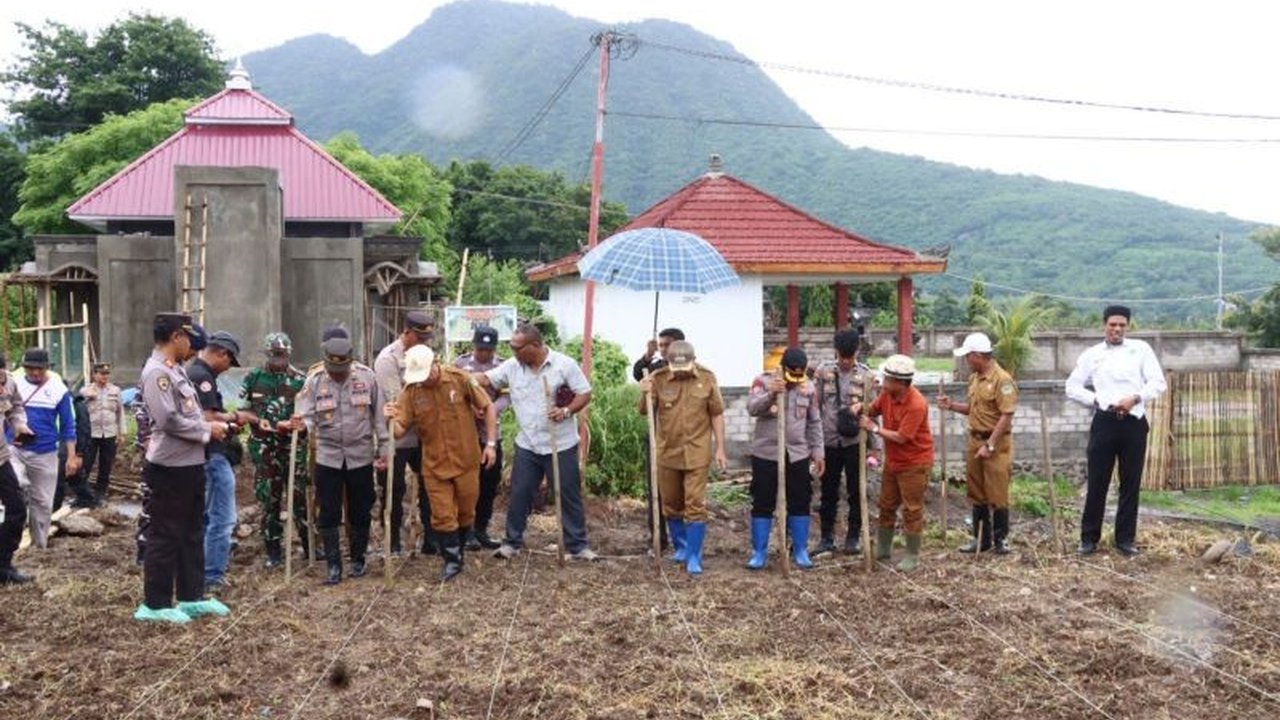 Polres Manggarai Timur, NTT, menanam jagung di lahan 0,5 hektare sebagai bagian dari program serentak satu juta hektare untuk mendukung ketahanan pangan nasional, berkolaborasi dengan Kementerian Pertanian dan pemerintah daerah.