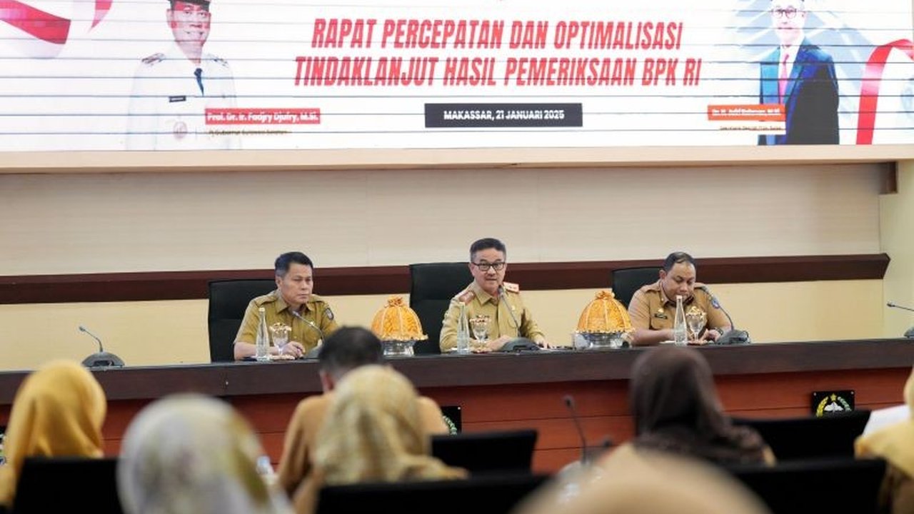 Sekretaris Daerah Sulawesi Selatan menginstruksikan seluruh Organisasi Perangkat Daerah (OPD) untuk segera menindaklanjuti temuan laporan hasil pemeriksaan Badan Pemeriksa Keuangan (BPK) RI, terutama yang berkaitan dengan temuan finansial dan administrati