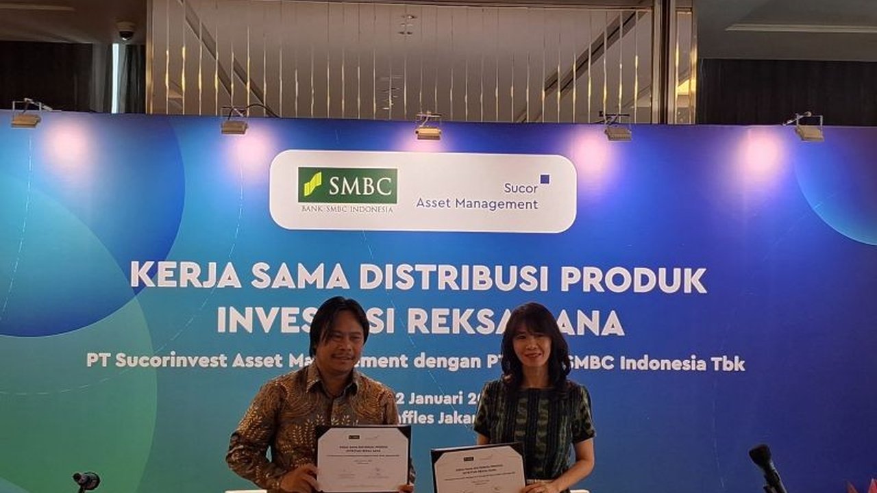 Sucorinvest Asset Management (Sucor AM) bermitra dengan Bank SMBC Indonesia untuk mendistribusikan empat produk reksa dana mereka melalui berbagai saluran, termasuk aplikasi Jenius, dengan promo cashback menarik hingga Maret 2025.
