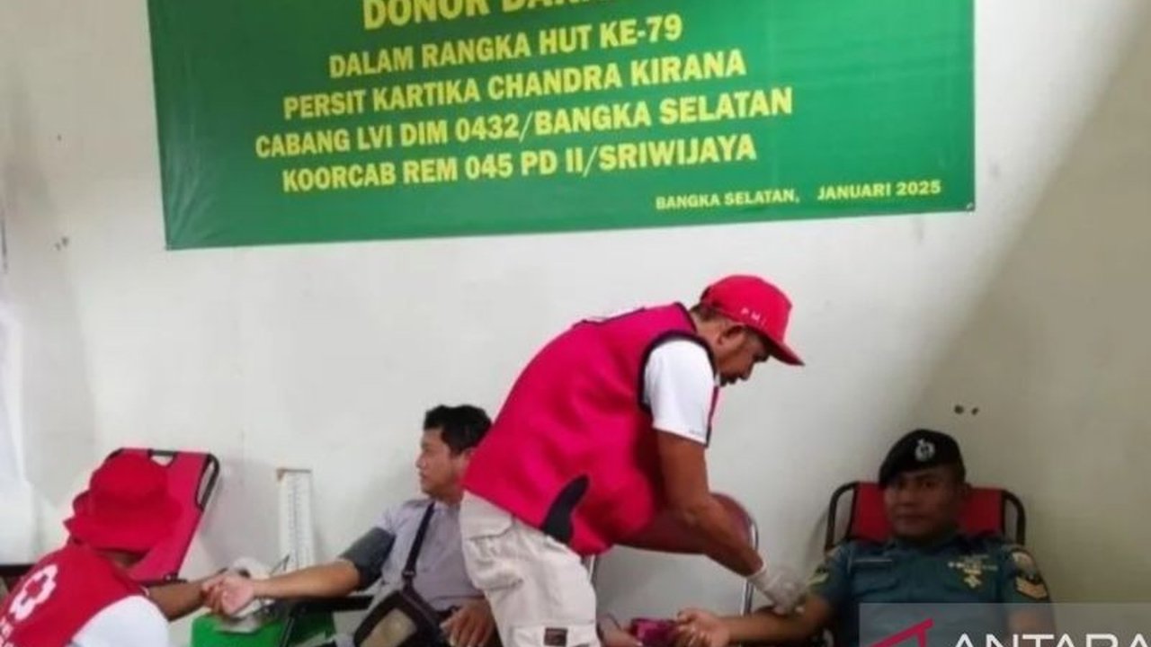 Kodim Bangka Selatan Gelar Donor Darah HUT ke-79 Persit KCK
