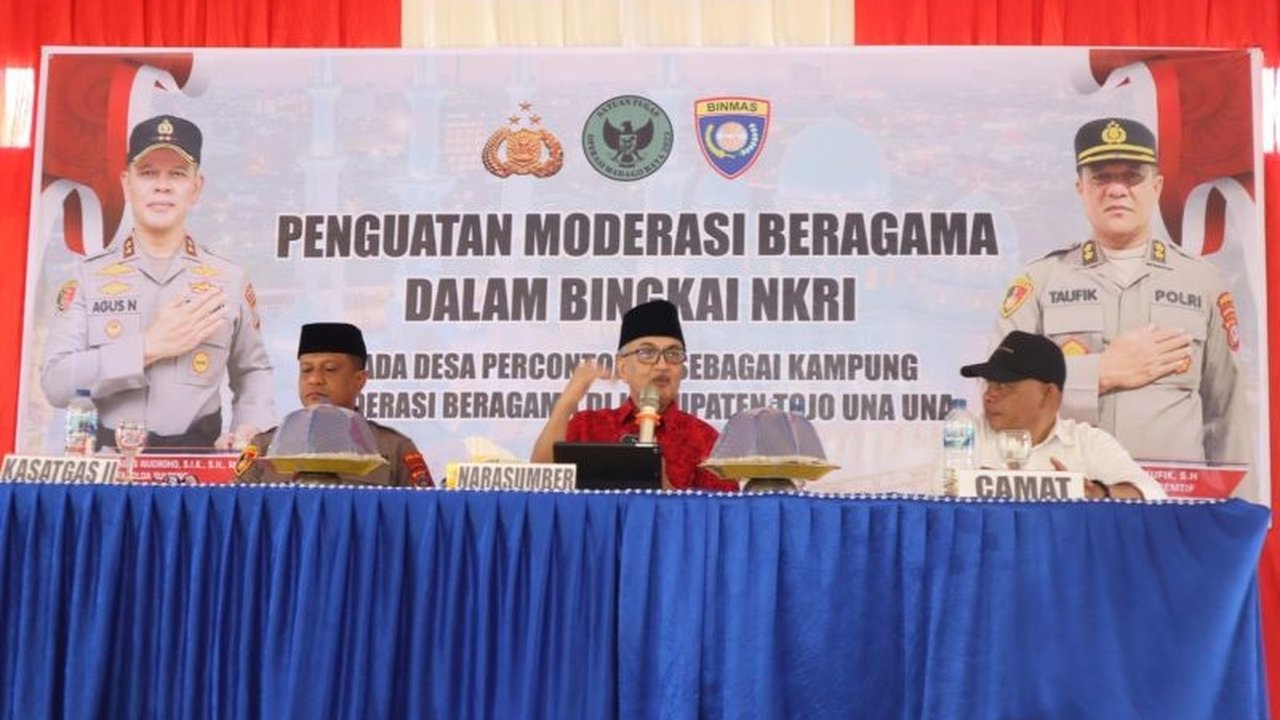 Polda Sulteng melalui Operasi Madago Raya melakukan penguatan moderasi beragama di Tojo Una-una, Sulawesi Tengah, guna mencegah penyebaran paham radikalisme dan intoleransi, menjadikan Desa Borone sebagai kampung percontohan.